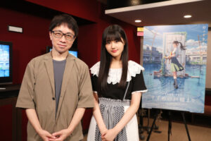 新海誠監督とヒロインであるすずめ役の原菜乃華さんの写真