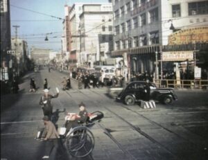 1947年（昭和22年）の銀座通りの写真